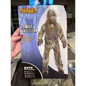 Spirit Halloween Zombie Skeleton Costume Boys sz 4-6 EUC